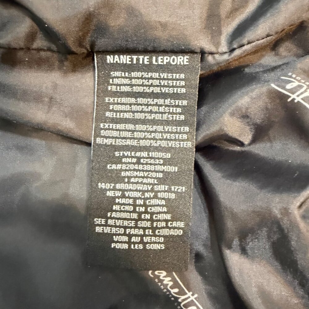 Nanette Lepore Puffer Coat - Women's XS - White/Black - Picture 7 of 10